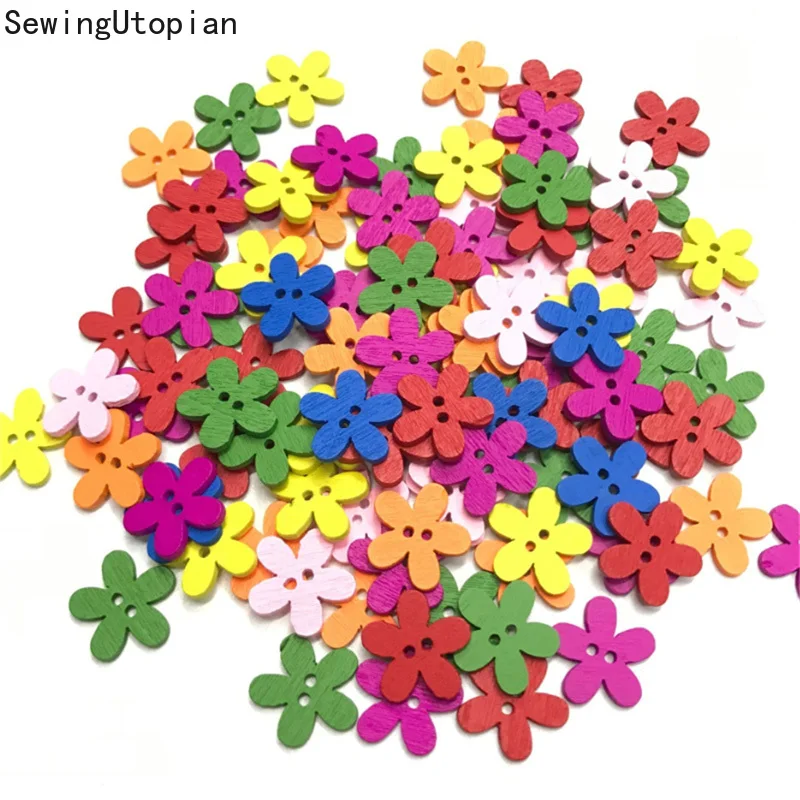 100PCS 15mm Flower Wooden Buttons Decoration Sewing Scrapbooking Wood Button Sewing Accessories for Clothing Decoration DIY
100PCS 15mm Flower Wooden Buttons Decoration Sewing Scrapbooking Wood Button Sewing Accessories for Clothing Decoration DIY