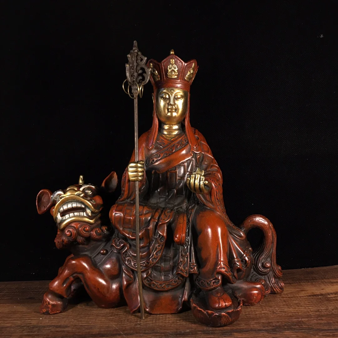 9"Chinese temple collection Old Bronze Gilt Real gold Bench buddha Amitabha Enshrine the Buddha
9"Chinese temple collection Old Bronze Gilt Real gold Bench buddha Amitabha Enshrine the Buddha