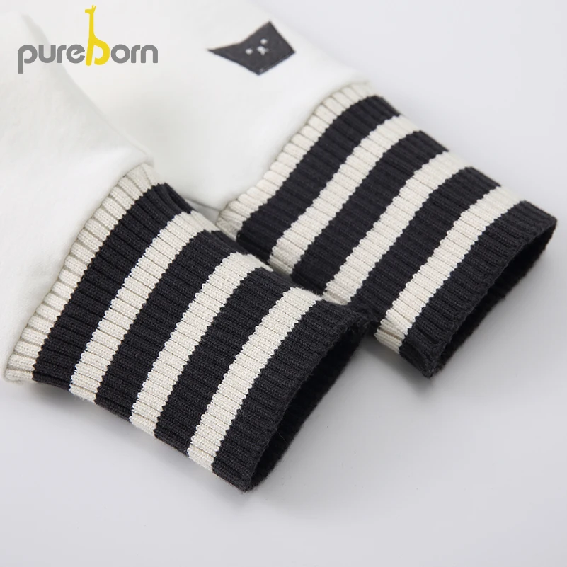 Брюки для девочек Pureborn хлопковые леггинсы в полоску длиной до щиколотки | Мать и