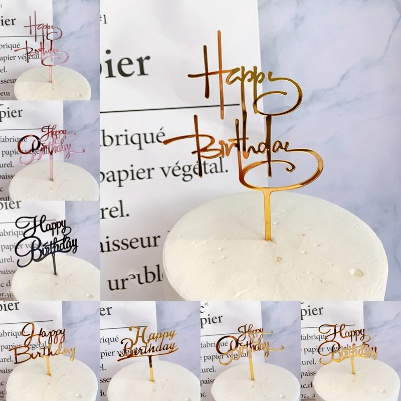 New Rose Gold Acrylic Happy Birthday Cake Topper Cake Decorating Party Supplies Black Cake Decorations Boy Girl Kids Favors
New Rose Gold Acrylic Happy Birthday Cake Topper Cake Decorating Party Supplies Black Cake Decorations Boy Girl Kids Favors