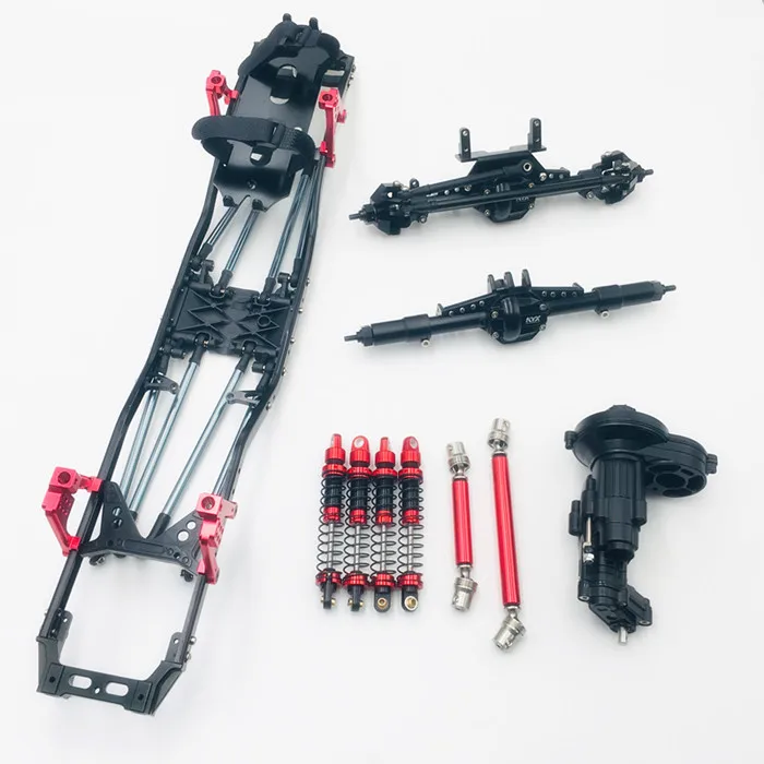 313mm Wheel Base Body Frame+Gearbox+Front Rear Axle+Shock Absorber+Drive Shaft for 1/10 90046 RC Cars DIY Parts
313mm Wheel Base Body Frame+Gearbox+Front Rear Axle+Shock Absorber+Drive Shaft for 1/10 90046 RC Cars DIY Parts