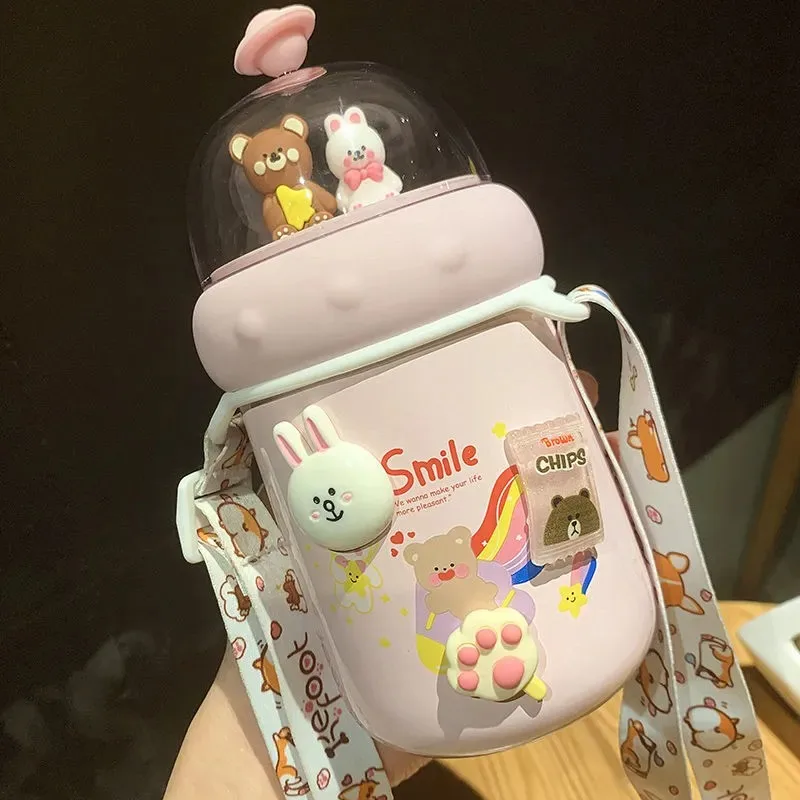 Cute Korean Little Bear Thermos Mug Creative Three-Dimensional Lid Stainless Steel Vacuum Flask Portable Kid Travel Water Bottle
Cute Korean Little Bear Thermos Mug Creative Three-Dimensional Lid Stainless Steel Vacuum Flask Portable Kid Travel Water Bottle