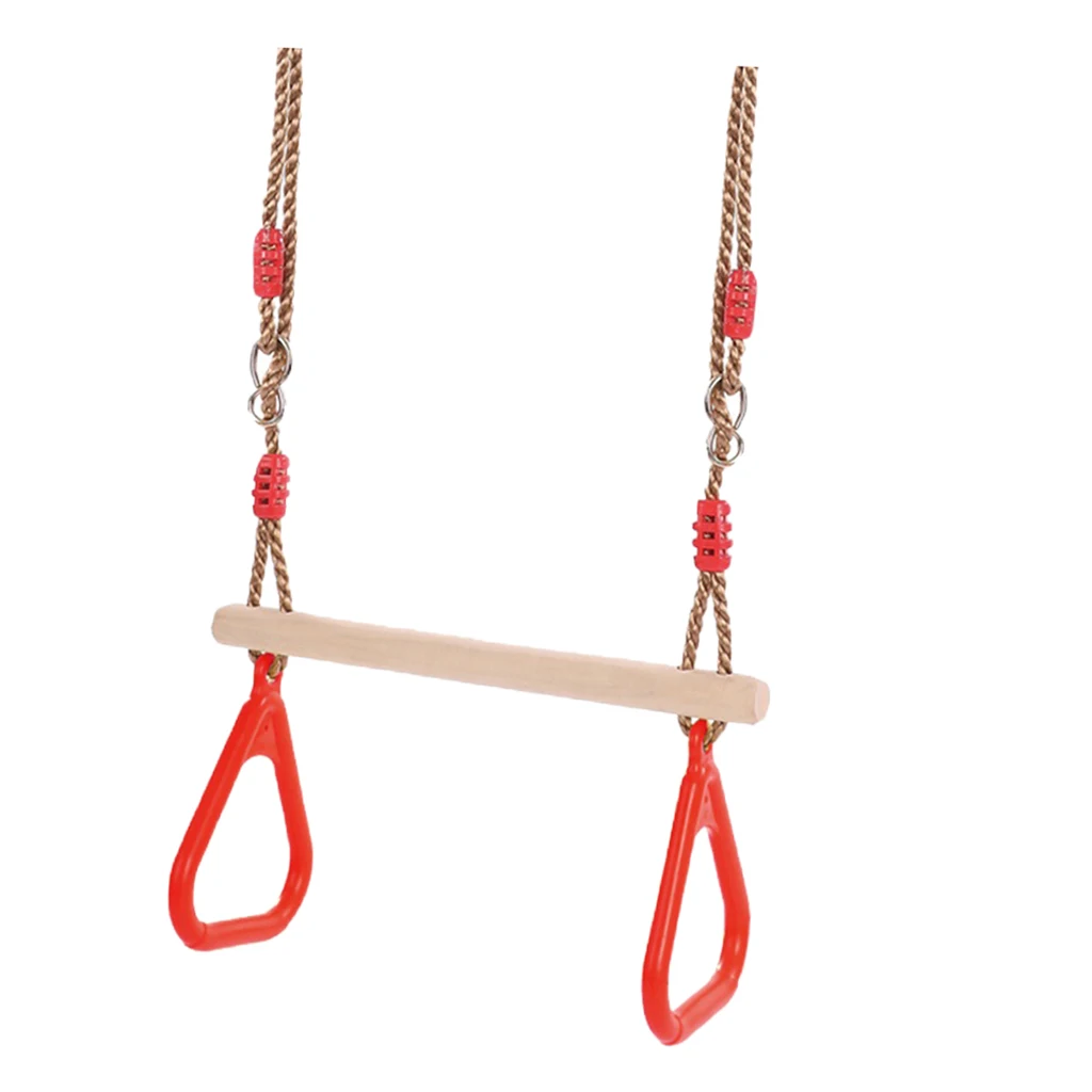 Wooden Trapeze Swing with Plastic Gym Rings for Indoor Outdoor Fun Yard Toys
Wooden Trapeze Swing with Plastic Gym Rings for Indoor Outdoor Fun Yard Toys