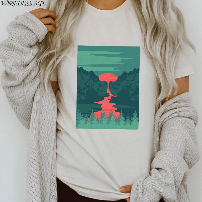 WIRELESS AGE T Shirt Women Short Sleeve Cotton Round Neck Plant Natural Scene Printed Loose Casual Tops New Summer Fashion Wild
WIRELESS AGE T Shirt Women Short Sleeve Cotton Round Neck Plant Natural Scene Printed Loose Casual Tops New Summer Fashion Wild