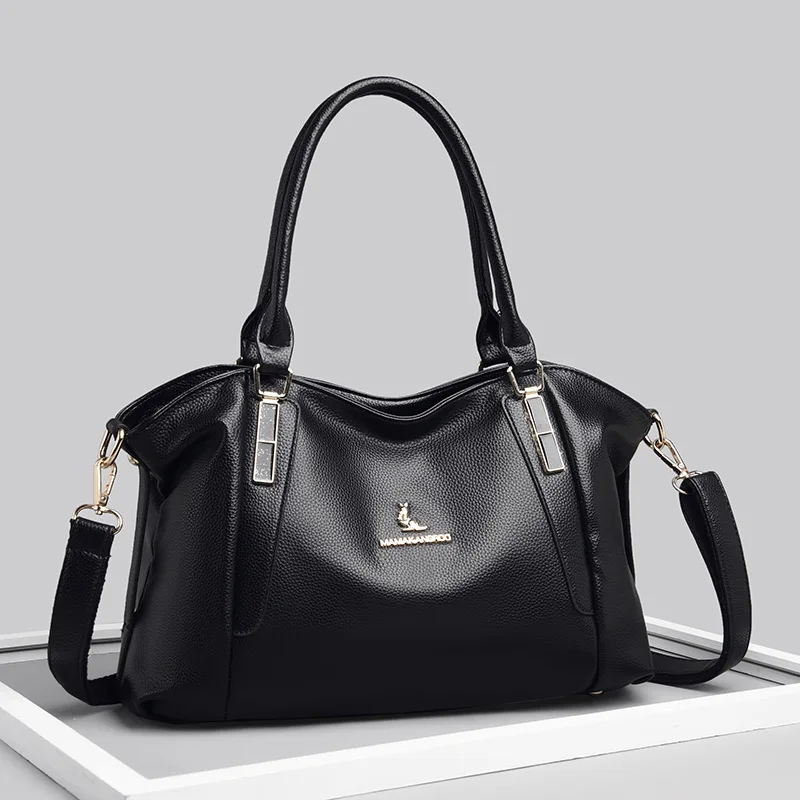 Luxury Soft Leather Totes Handbag Women Black Big Casual Messenger Bag Trend Large Female Shoulder Crossbody Bags Top Handle Bag 
Luxury Soft Leather Totes Handbag Women Black Big Casual Messenger Bag Trend Large Female Shoulder Crossbody Bags Top Handle Bag