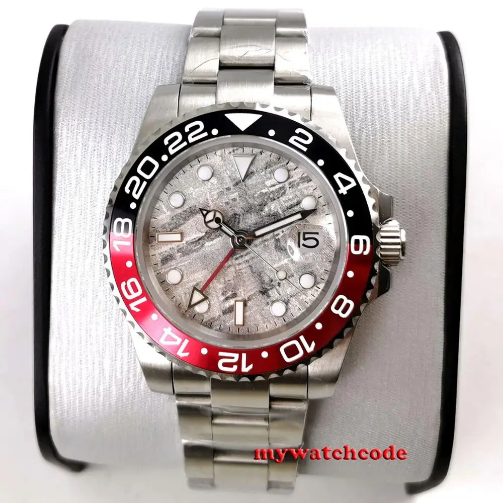 40mm Bliger Luxury GMT 3804 Mechanical Automatic Men's Wristwatch Oyster Bracelet Rotating Bezel Auto Date Display
40mm Bliger Luxury GMT 3804 Mechanical Automatic Men's Wristwatch Oyster Bracelet Rotating Bezel Auto Date Display
