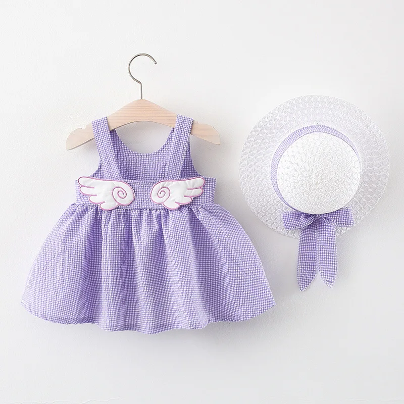 2Piece Summer Outfit Newborn Baby Girl Clothes Korean Cute Plaid Sleeveless Cotton Princess Dress+Sunhat Toddler Dresses
2Piece Summer Outfit Newborn Baby Girl Clothes Korean Cute Plaid Sleeveless Cotton Princess Dress+Sunhat Toddler Dresses