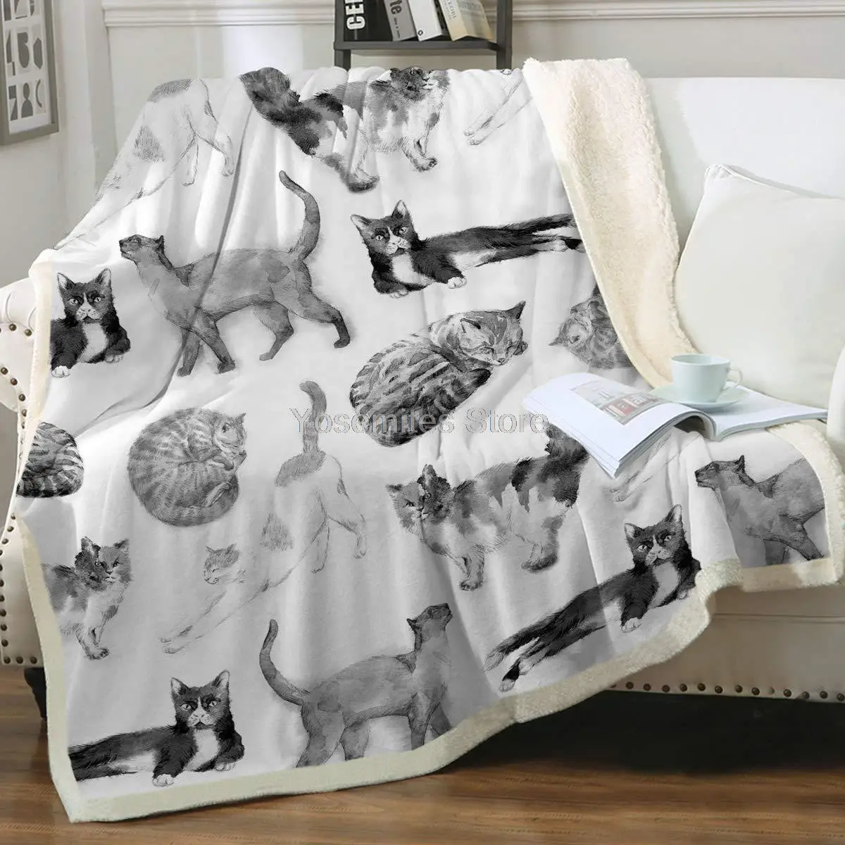 Sleepwish Cat Fleece Throw Blanket Girls Kids Cute Animals Pet Sherpa Blanket for Bed Couch Chair Super Soft Warm and Comfy Cat
Sleepwish Cat Fleece Throw Blanket Girls Kids Cute Animals Pet Sherpa Blanket for Bed Couch Chair Super Soft Warm and Comfy Cat