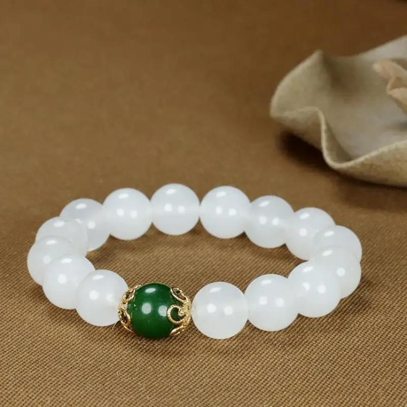 Оригинальные женские изящные ювелирные изделия, браслет, реальный Синьцзян Хэтянь, белые бриллиантовые эластичные браслеты из бисера
Оригинальные женские изящные ювелирные изделия, браслет, реальный Синьцзян Хэтянь, белые бриллиантовые эластичные браслеты из бисера