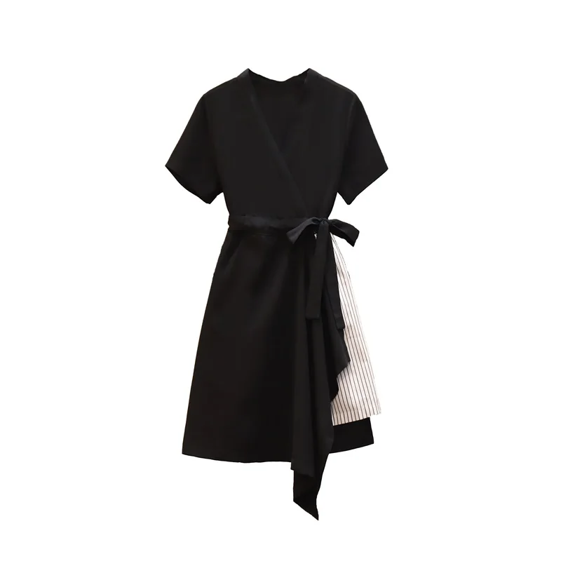 Summer Women Vintage Plus Size Plain Patchwork Mini Dress Short Sleeve V Neck Irregular High Waist Dresses With Belt D14606X
Summer Women Vintage Plus Size Plain Patchwork Mini Dress Short Sleeve V Neck Irregular High Waist Dresses With Belt D14606X