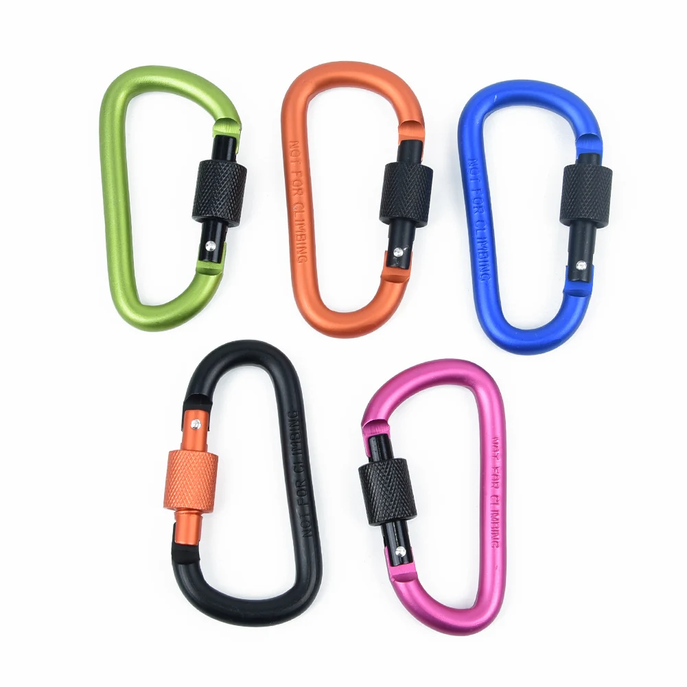 5X Carabiner D-Ring for Climbing Locking Screwgate Key Chain Clip Outdoor Buckle
5X Carabiner D-Ring for Climbing Locking Screwgate Key Chain Clip Outdoor Buckle