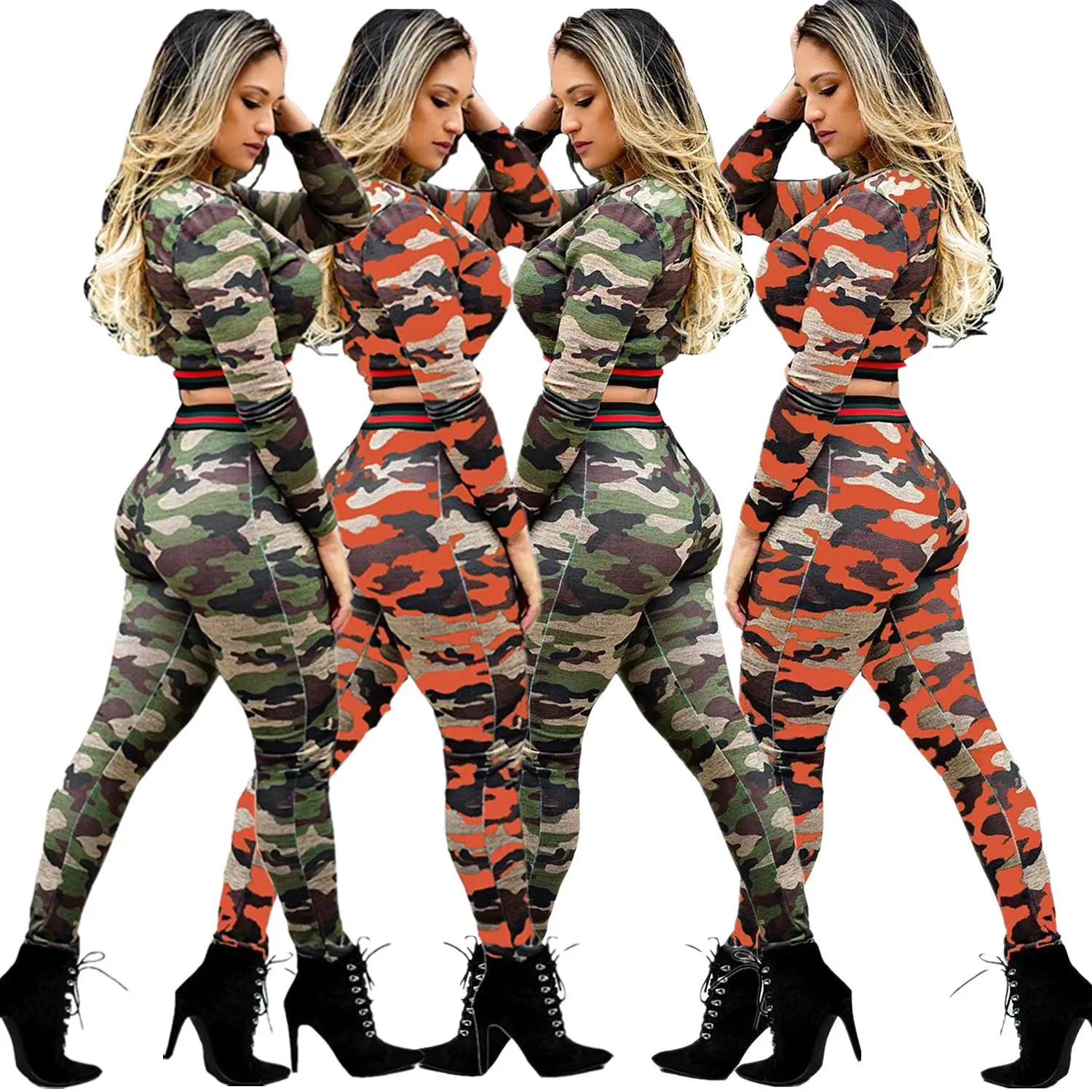 Ursuper2021 Popular Autumn Fashion Women's Wear Long Sleeve Red and Green Stripes Camouflage Two-Piece WOMEN
Ursuper2021 Popular Autumn Fashion Women's Wear Long Sleeve Red and Green Stripes Camouflage Two-Piece WOMEN