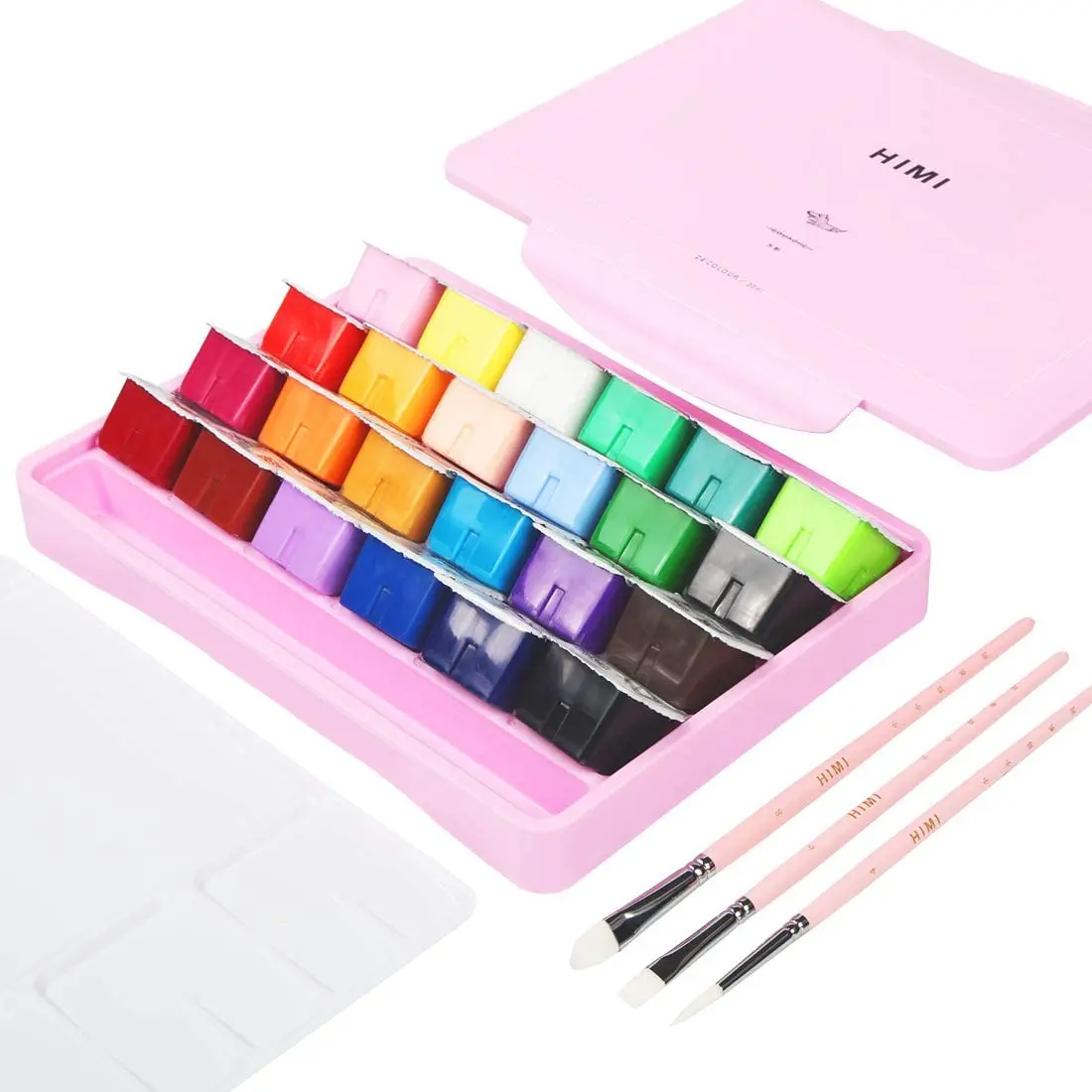 Gouache Paint Set 18/24 Colorsx30ml Unique Jelly Cup With 3Pcs Paint Brushes,Portable Case with Palette for Artists
Gouache Paint Set 18/24 Colorsx30ml Unique Jelly Cup With 3Pcs Paint Brushes,Portable Case with Palette for Artists
