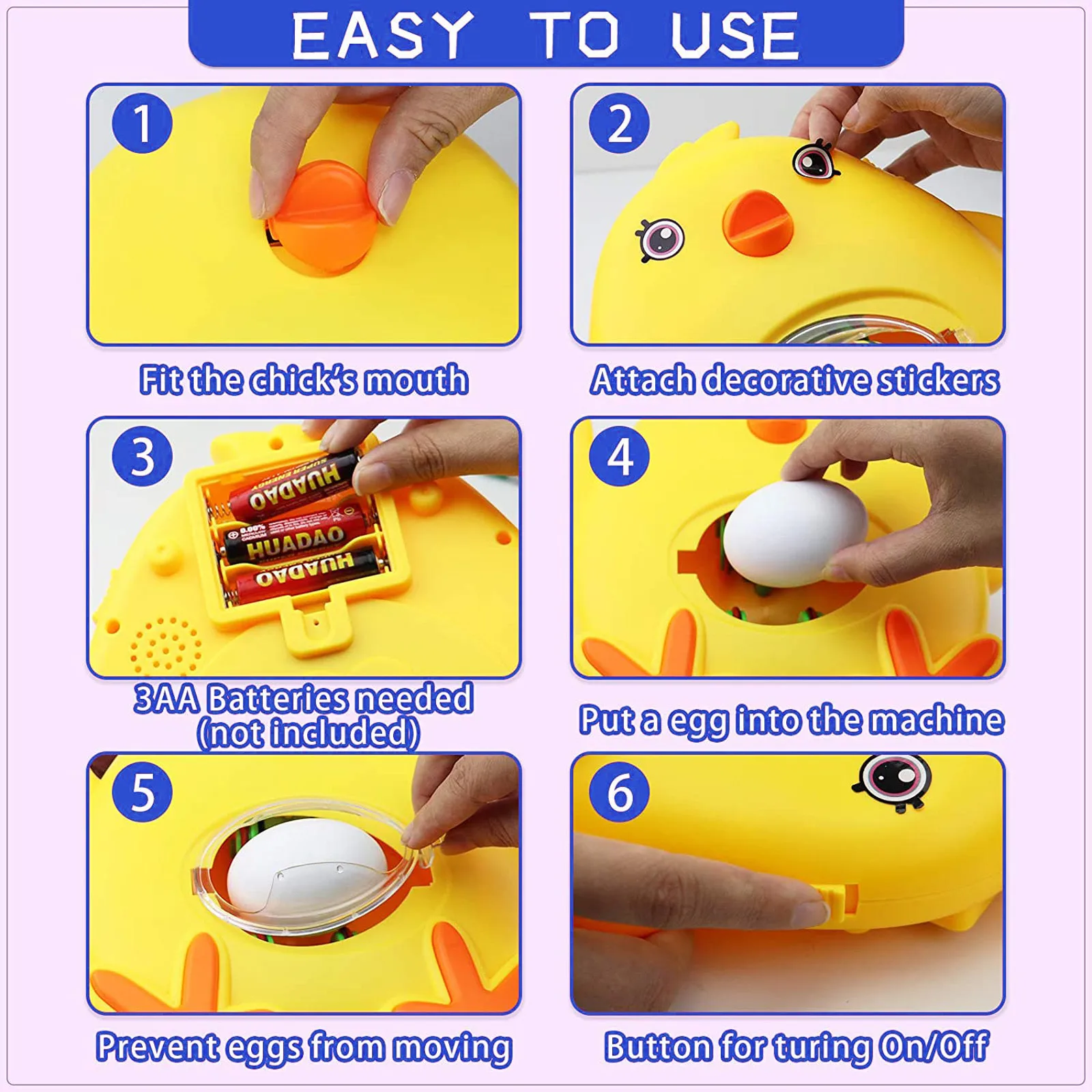 DIY Painting Toys Kit Easter Egg Decorating Machine Plastic Easter Egg Decor Kit Toddler Coloring Art for Home Holiday Ornaments
DIY Painting Toys Kit Easter Egg Decorating Machine Plastic Easter Egg Decor Kit Toddler Coloring Art for Home Holiday Ornaments