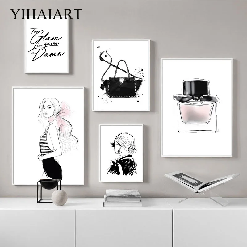 Fashion Beauty Decoration Picture Perfume Handbags Makeup Canvas Print Painting Modern Lady Wall Art Poster Girls Room Decor
Fashion Beauty Decoration Picture Perfume Handbags Makeup Canvas Print Painting Modern Lady Wall Art Poster Girls Room Decor