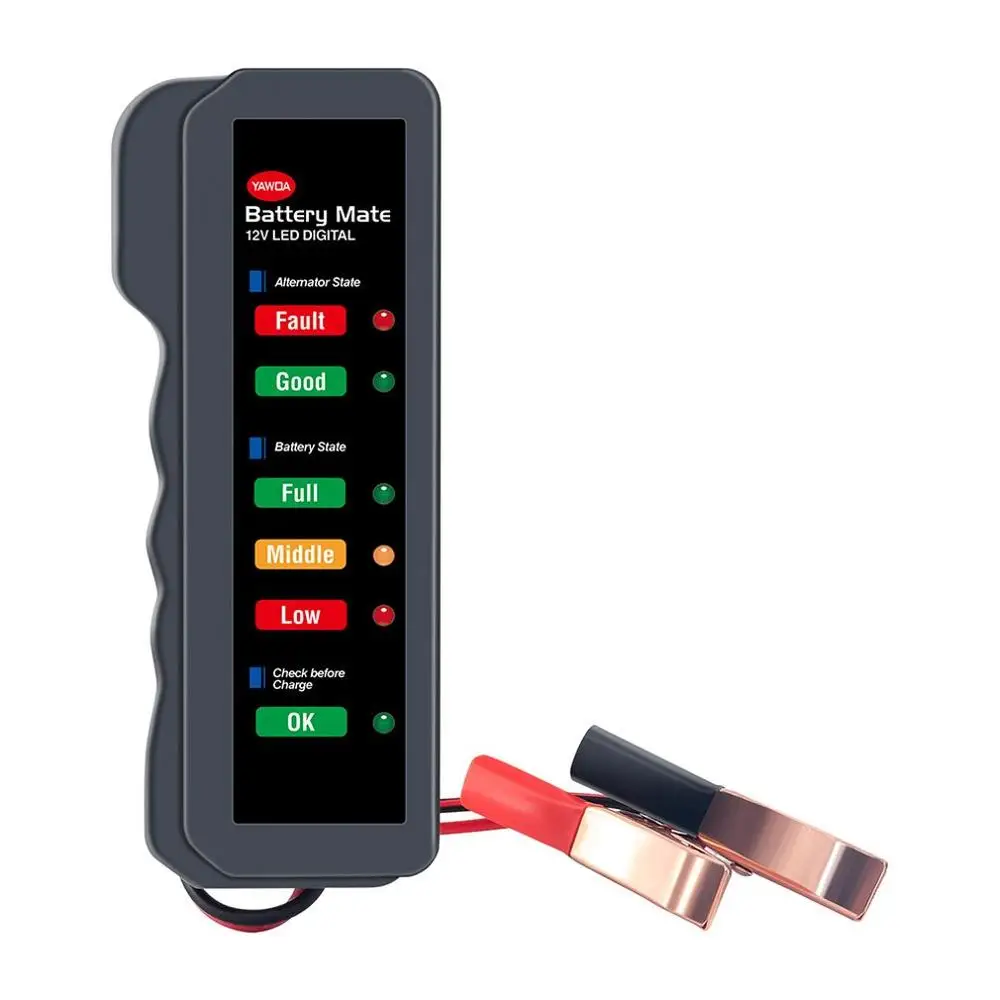 Car 12V Battery Tester Battery Tester Motorcycle Battery Car Battery Tester LED Display With Two Testing Clips
Car 12V Battery Tester Battery Tester Motorcycle Battery Car Battery Tester LED Display With Two Testing Clips