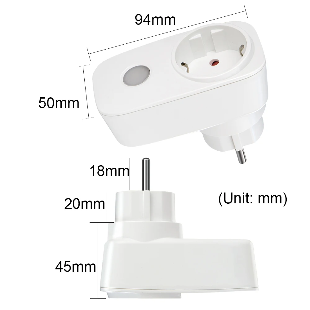 2021 MSLE 2t5 EU Universal smart wireless socket with night light RF433MHz Signal through wall Compatible with Broadlink RM4pro 
2021 MSLE 2t5 EU Universal smart wireless socket with night light RF433MHz Signal through wall Compatible with Broadlink RM4pro