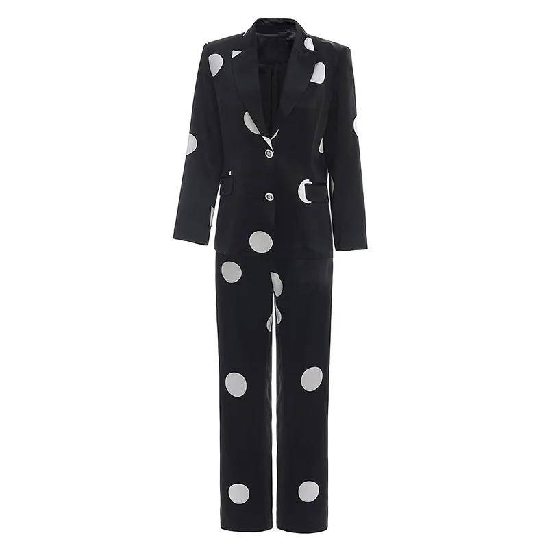 Fall 2020 new women's high-end suit collar acetate long-sleeved big Bob point short coat two-piece pants temperament
Fall 2020 new women's high-end suit collar acetate long-sleeved big Bob point short coat two-piece pants temperament