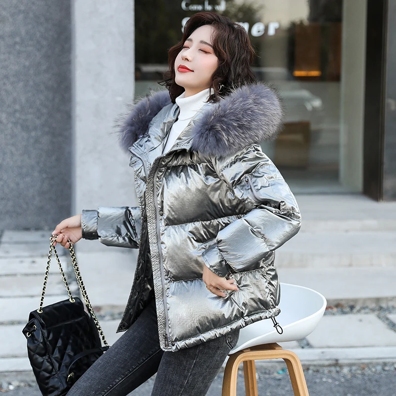 Great quality Shiny Duck down coat Winter Women's Real Fur Collar Hooded Down Coat Thicker Warm Down Jacket Down Parkas Wy625
Great quality Shiny Duck down coat Winter Women's Real Fur Collar Hooded Down Coat Thicker Warm Down Jacket Down Parkas Wy625