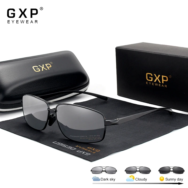 GXP Aluminum Magnesium HD Photochromic Sunglasses Men Polarized UV400 Glasses Male Sun Glasses Day Night Vision Driving Eyewear
GXP Aluminum Magnesium HD Photochromic Sunglasses Men Polarized UV400 Glasses Male Sun Glasses Day Night Vision Driving Eyewear