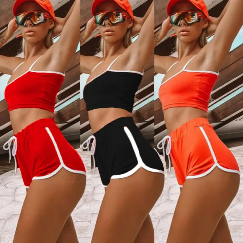 Fashion Hot Women Sexy Suit Workout Sports String Vest Shorts Sets Outfit Ladies Running Sport Gym Clothes Set
Fashion Hot Women Sexy Suit Workout Sports String Vest Shorts Sets Outfit Ladies Running Sport Gym Clothes Set