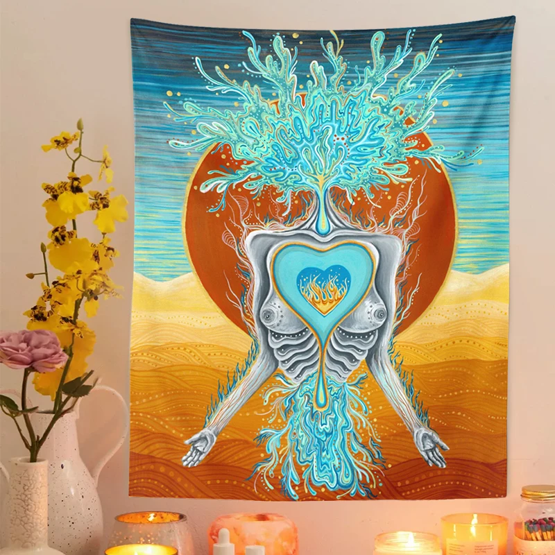 Psychedelic Tapestry Mystical Spiritual Art Wall Hanging Women's Sacred Journey Decor Living Room Bedroom Bohemian INS Print
Psychedelic Tapestry Mystical Spiritual Art Wall Hanging Women's Sacred Journey Decor Living Room Bedroom Bohemian INS Print