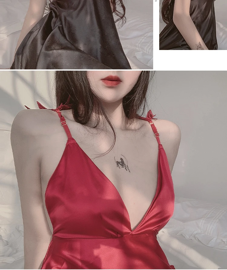 Angel Wings Women Dress Sleepwear Sets Sleeping Dress Nightdress Lace Young Girl Night Gown Sexy Lingerie Mini Dress
Angel Wings Women Dress Sleepwear Sets Sleeping Dress Nightdress Lace Young Girl Night Gown Sexy Lingerie Mini Dress