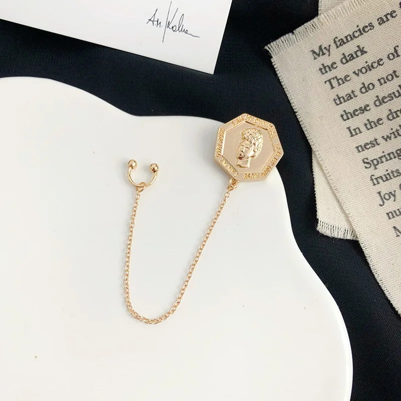 Peri'sBox Single Piece Long Chain Hexagon Coin Earrings Cameo Portrait Circle Geometric Earrings for Women Stylish Earrings Stud
Peri'sBox Single Piece Long Chain Hexagon Coin Earrings Cameo Portrait Circle Geometric Earrings for Women Stylish Earrings Stud