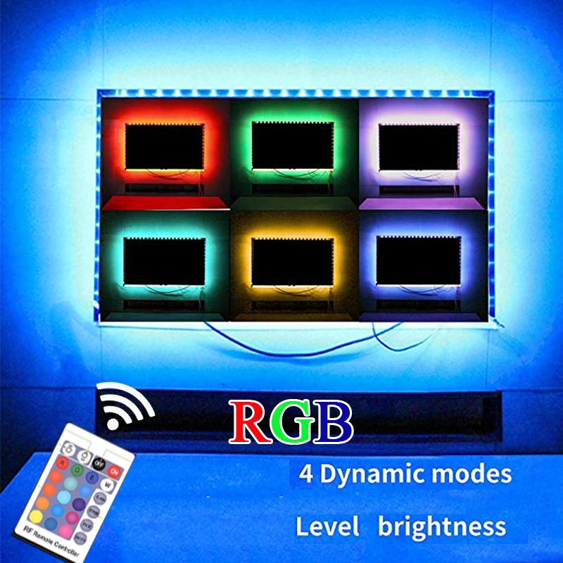 USB Powered DC5V LED Rainbow Strip Light 30leds/m 5050 RGB Waterproof Tape for TV Background Lighting with Remote Controller
USB Powered DC5V LED Rainbow Strip Light 30leds/m 5050 RGB Waterproof Tape for TV Background Lighting with Remote Controller