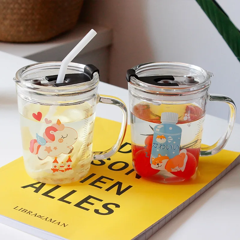 Cartoon Children's Milk Cup Scale Glass Juice Water Bottle Kids Cup with Straw Glass Bottle Water Drinkware
Cartoon Children's Milk Cup Scale Glass Juice Water Bottle Kids Cup with Straw Glass Bottle Water Drinkware