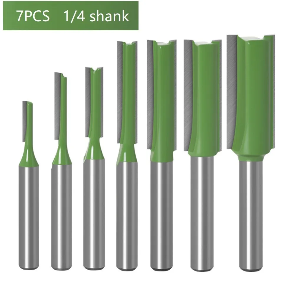 7Pcs Woodworking Milling Cutter 1/4 Inch 6mm Shank Straight Bit Carbide Router Bit Double Flute Wood Cutter
7Pcs Woodworking Milling Cutter 1/4 Inch 6mm Shank Straight Bit Carbide Router Bit Double Flute Wood Cutter