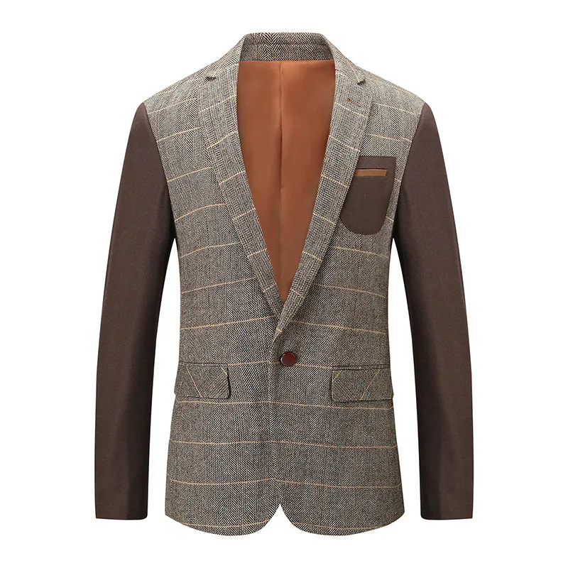 Blazer Jacket Wool Classic Style Men's Korean Color Matching Denim Slim Fit Suit Middle Casual Coat Men Costume Genuine Fashion
Blazer Jacket Wool Classic Style Men's Korean Color Matching Denim Slim Fit Suit Middle Casual Coat Men Costume Genuine Fashion