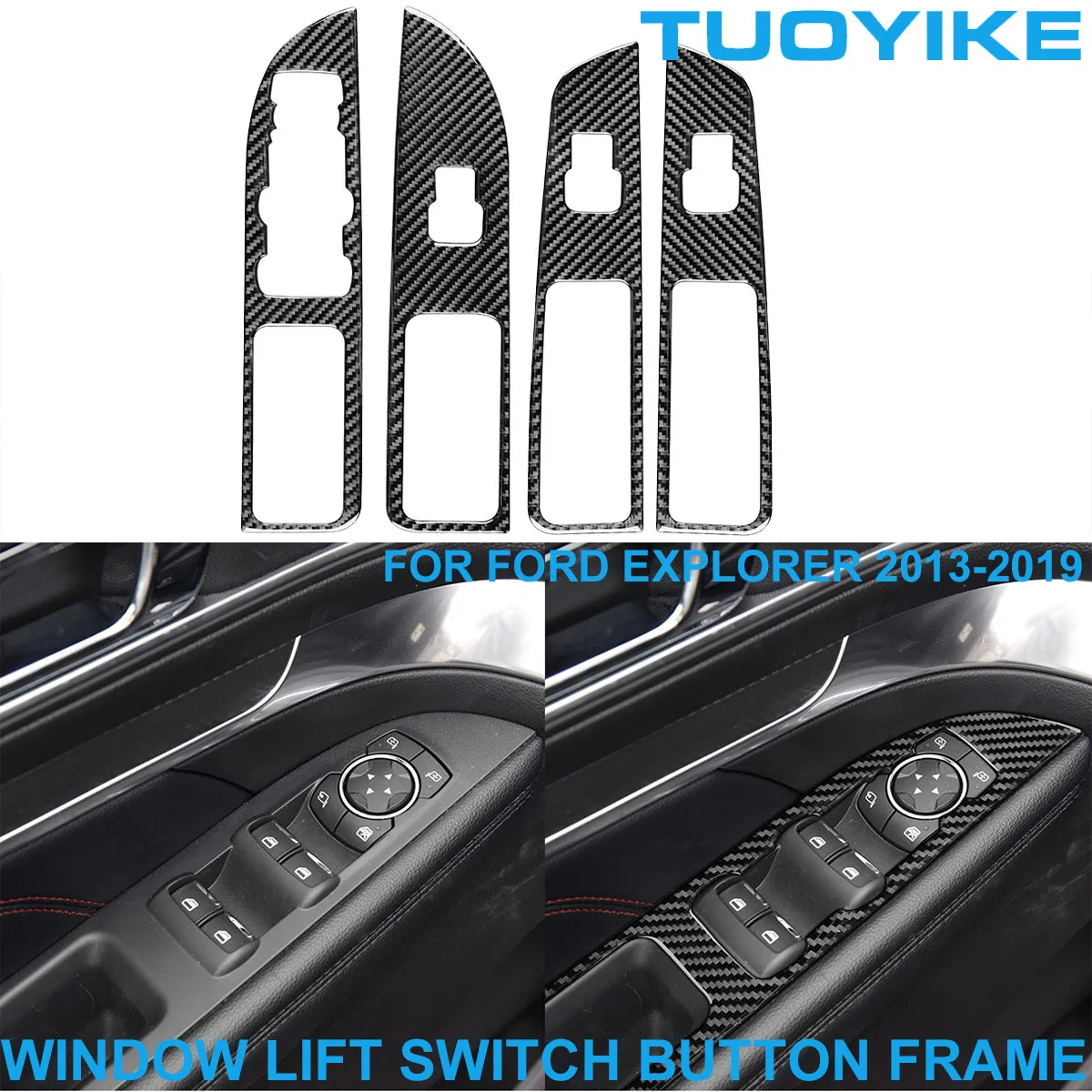 LHD Car Styling Carbon Fiber Interior Window Lift Switch Button Frame Panel Trim Decorative Sticker For Ford Explorer 2013-2019
LHD Car Styling Carbon Fiber Interior Window Lift Switch Button Frame Panel Trim Decorative Sticker For Ford Explorer 2013-2019