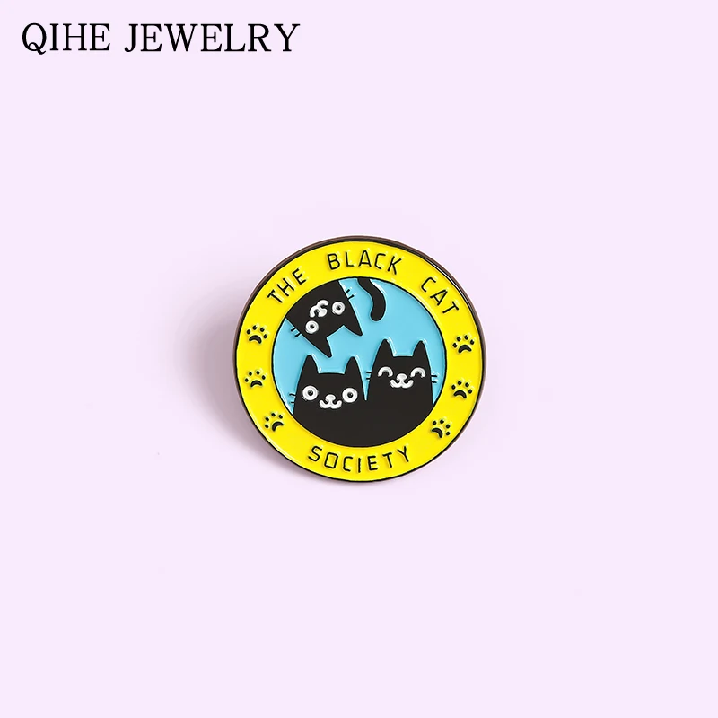 Cartoon Cute Black Cats Enamel Pins Custom Funny Animal Brooches Bag Lapel Pin Round Badge Jewelry Gift for Friends Wholesale
Cartoon Cute Black Cats Enamel Pins Custom Funny Animal Brooches Bag Lapel Pin Round Badge Jewelry Gift for Friends Wholesale