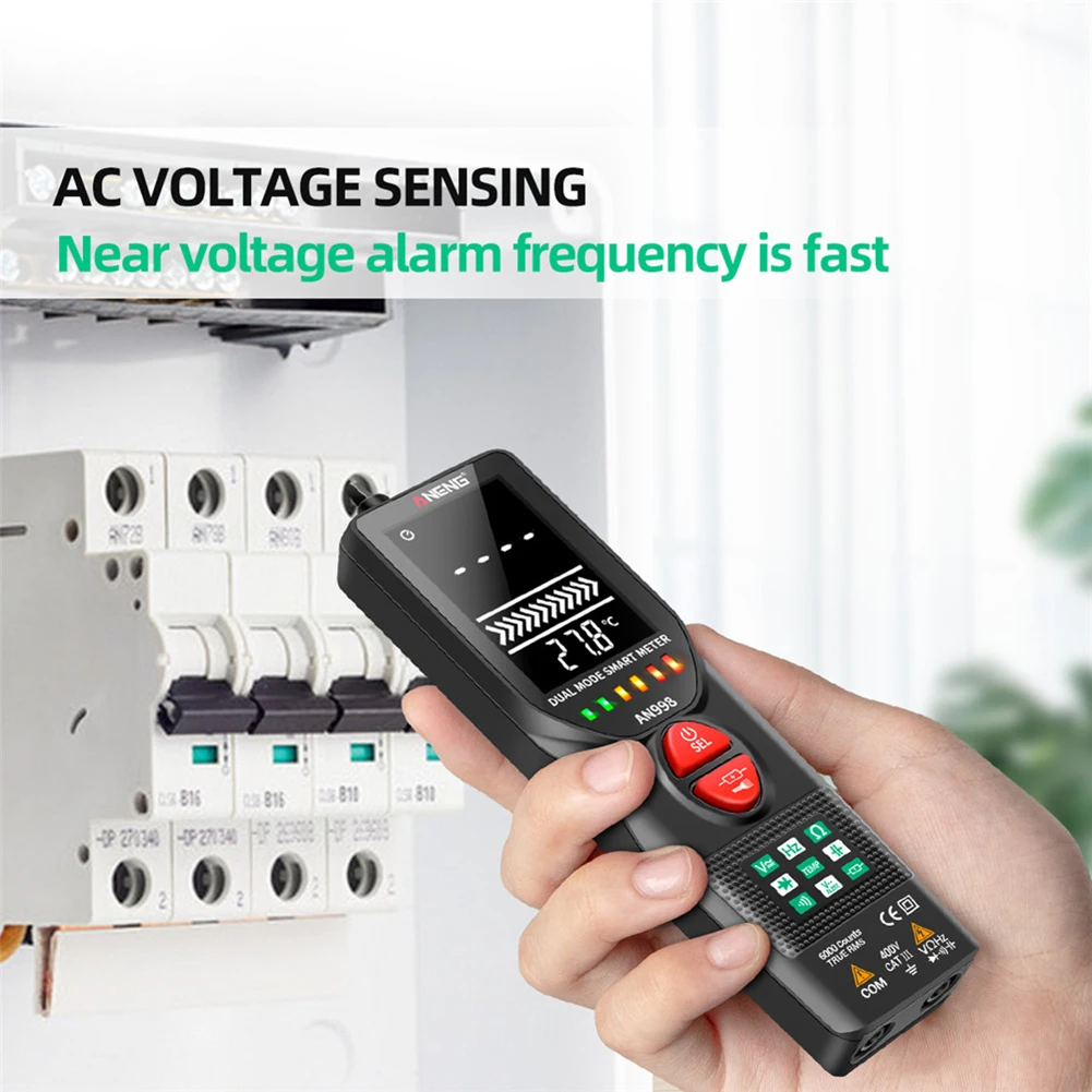 ANENG 6000 Counts LCD Digital Multimeter Portable AC DC Tester Voltmeter Ammeter Ohm Voltage Current Resistance Frequency Meter
ANENG 6000 Counts LCD Digital Multimeter Portable AC DC Tester Voltmeter Ammeter Ohm Voltage Current Resistance Frequency Meter