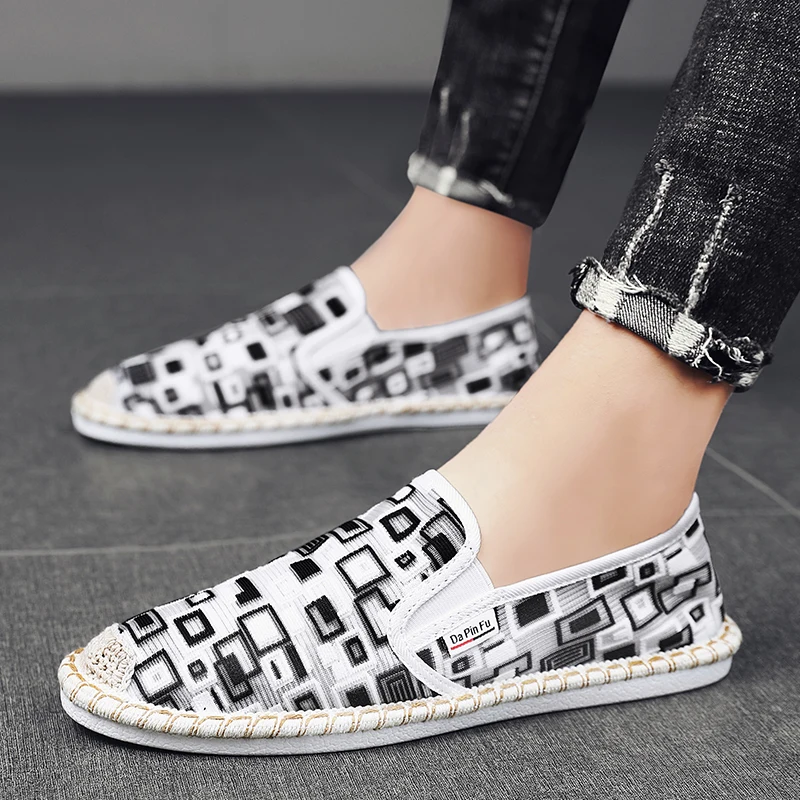 Men Summer Fashion Flats Canvas Shoes Casual Fabric Loafers Shoes Male hemp Espadrille Weaving Fisherman Shoes
Men Summer Fashion Flats Canvas Shoes Casual Fabric Loafers Shoes Male hemp Espadrille Weaving Fisherman Shoes