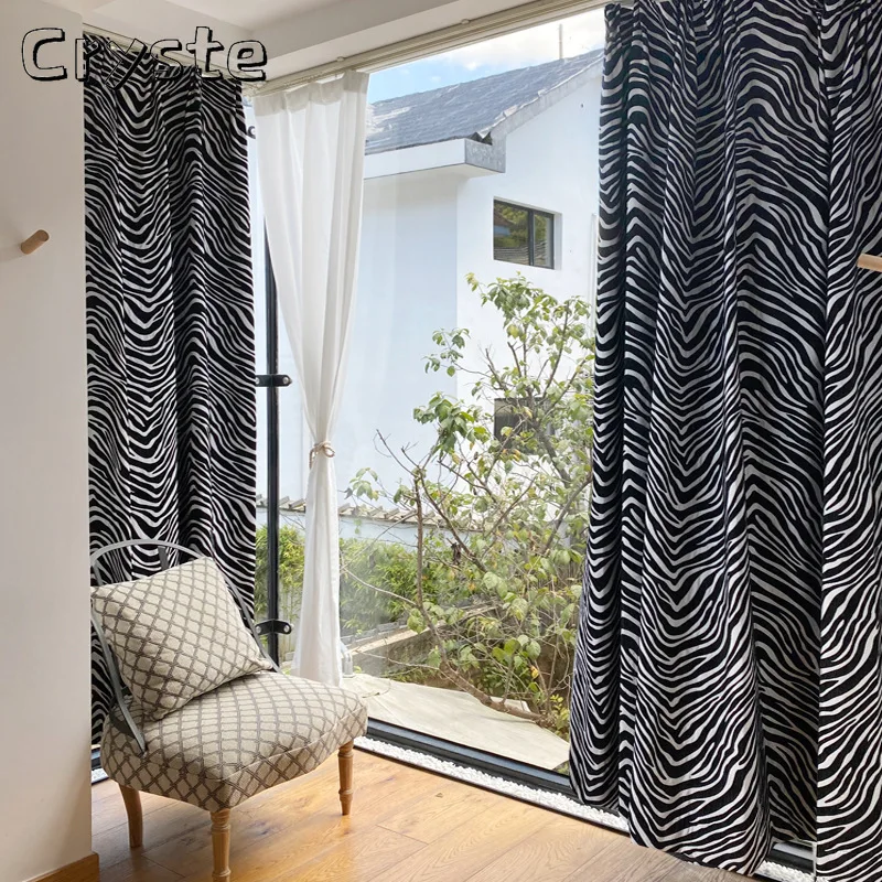 Retro Fashion Light Luxury Modern Simple Curtain Chenille Jacquard Zebra Pattern Shading Curtains for Living Dining Room Bedroom
Retro Fashion Light Luxury Modern Simple Curtain Chenille Jacquard Zebra Pattern Shading Curtains for Living Dining Room Bedroom