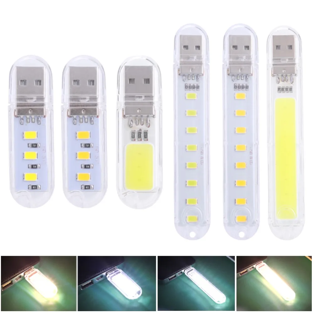 3/8 LED COB Mini Portable USB Book Light Night Light Ultra Bright Reading Book U Disk Lamp For Power Bank PC Laptop Notebook
3/8 LED COB Mini Portable USB Book Light Night Light Ultra Bright Reading Book U Disk Lamp For Power Bank PC Laptop Notebook