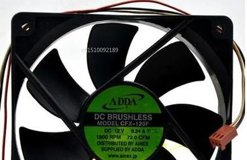 For original ADDA 12025 CFX-120F 1800RPM 72CFM 12V 0.24A silent cooling fan
For original ADDA 12025 CFX-120F 1800RPM 72CFM 12V 0.24A silent cooling fan