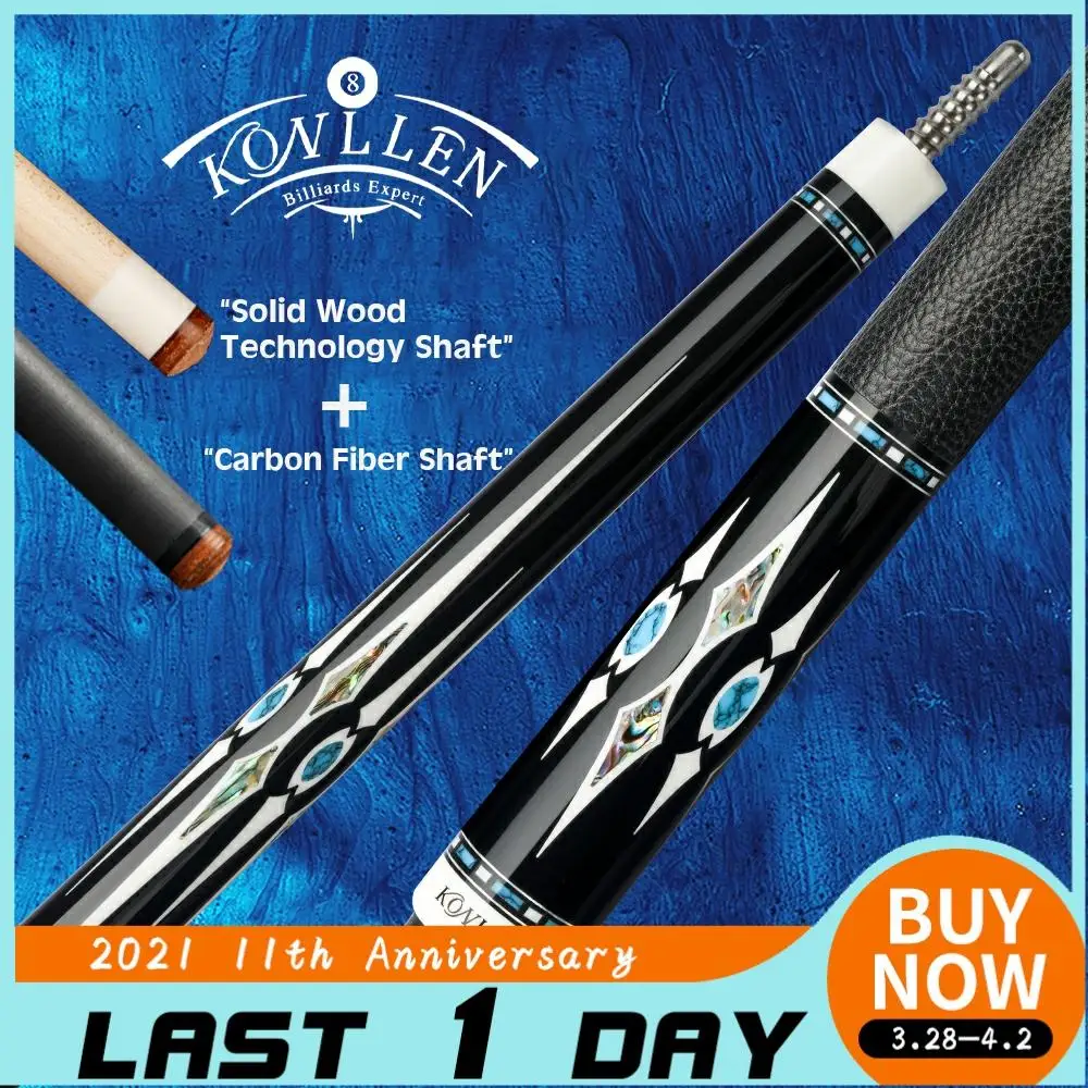 KONLLEN Billiard Carbon Fiber Shaft Pool Cue Maple Sold Shaft Carbon Technology 2 Shafts Inlay Cue Radial Pin Play Cue Sticks
KONLLEN Billiard Carbon Fiber Shaft Pool Cue Maple Sold Shaft Carbon Technology 2 Shafts Inlay Cue Radial Pin Play Cue Sticks
