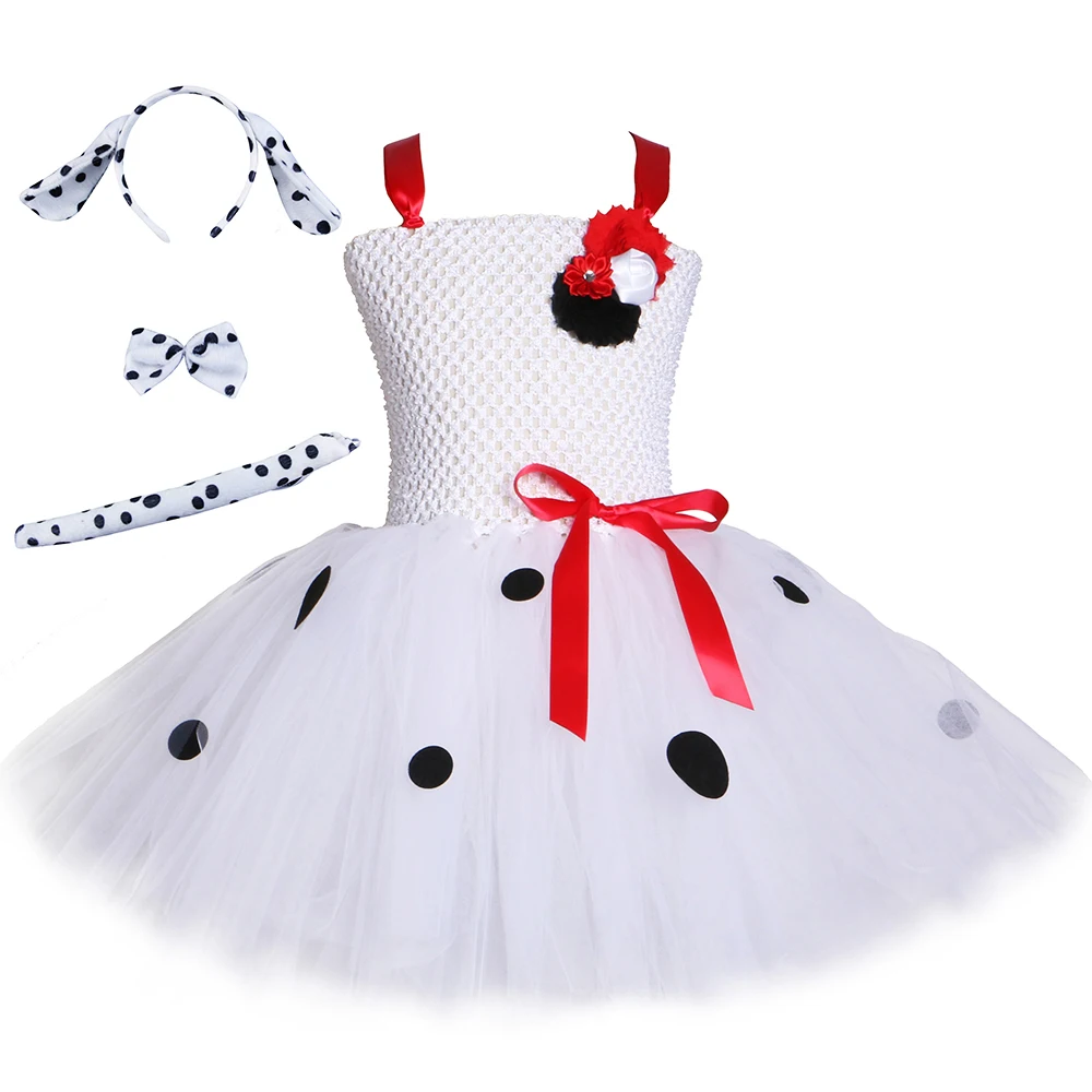 Dalmatian Dog Tutu Dress Costume Set for Girls Halloween Holiday Clothes Polka Dot Flower Baby Kids Birthday Party Dresses 1-12Y
Dalmatian Dog Tutu Dress Costume Set for Girls Halloween Holiday Clothes Polka Dot Flower Baby Kids Birthday Party Dresses 1-12Y
