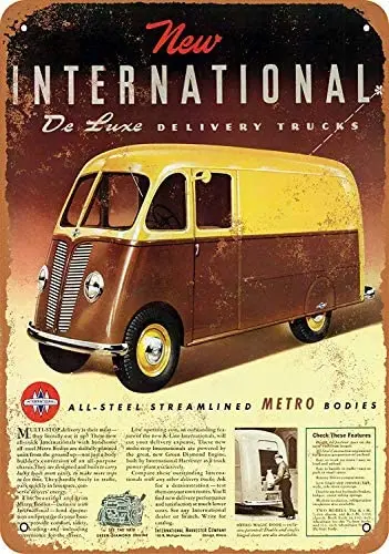 12 x 16 Inches Metal Sign - 1941 International De Luxe Metro Delivery Trucks - Vintage Look Wall Decoration
12 x 16 Inches Metal Sign - 1941 International De Luxe Metro Delivery Trucks - Vintage Look Wall Decoration