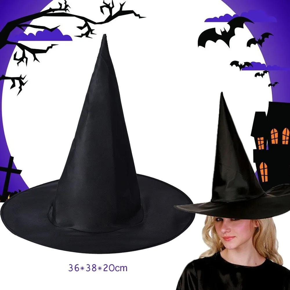 6 шт. женская черная шляпа ведьмы для Хэллоуина | Тематическая одежда и униформа