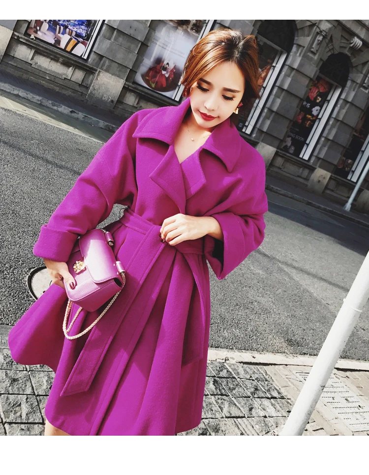 Женское повседневное шерстяное пальто Heydress элегантное однотонное с длинным