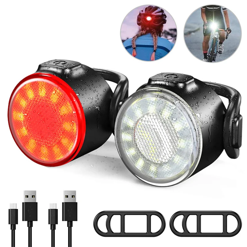 LED Bicycle Light USB Rechargeable Front and Rear Bike Light Set 6 Modes Tail Light Cycling Lamps Bike Accessories
LED Bicycle Light USB Rechargeable Front and Rear Bike Light Set 6 Modes Tail Light Cycling Lamps Bike Accessories