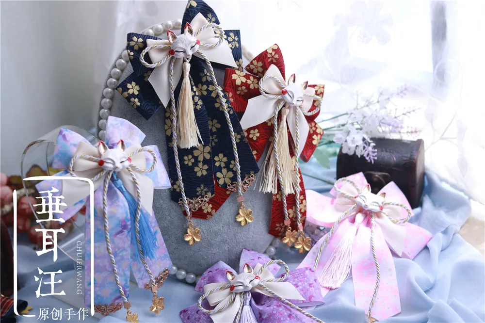 Original Handmade lolita Ancient Kimono style fox Cherry blossoms Tassel Daily hairpin Soft Sister Gorgeous Side clip Headdress
Original Handmade lolita Ancient Kimono style fox Cherry blossoms Tassel Daily hairpin Soft Sister Gorgeous Side clip Headdress