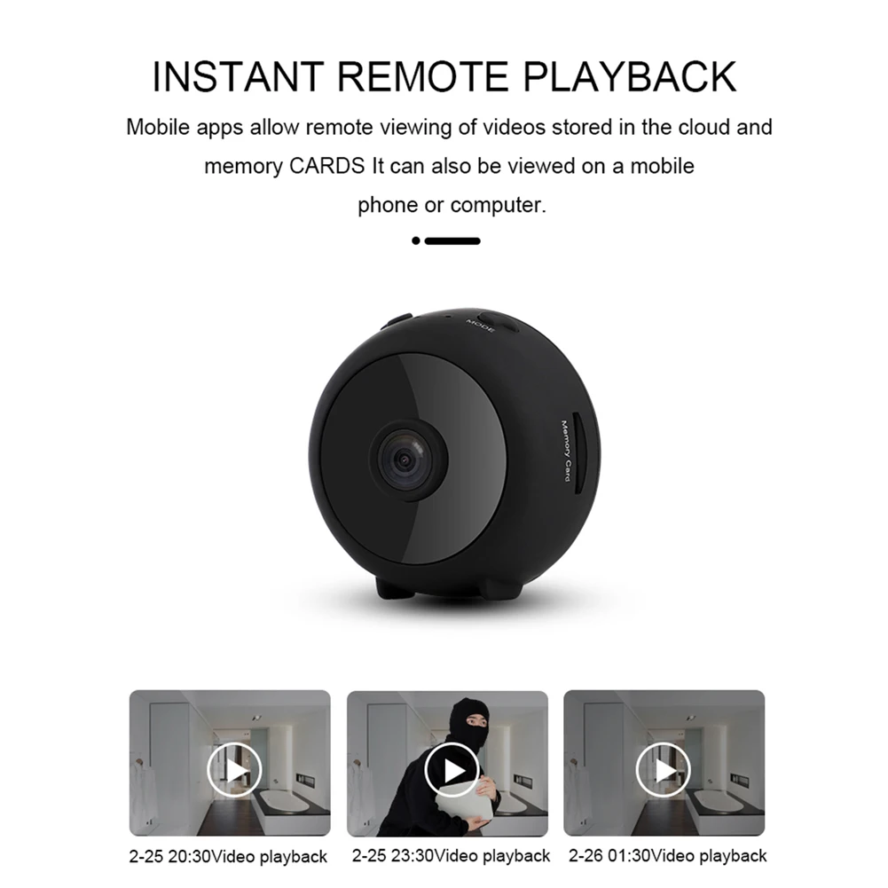 Portable Mini A11 A12 Wifi IP Camera Full HD 1080P Small Camera IR Infrared Micro Camera Motion Detection Camera Support TF Card
Portable Mini A11 A12 Wifi IP Camera Full HD 1080P Small Camera IR Infrared Micro Camera Motion Detection Camera Support TF Card