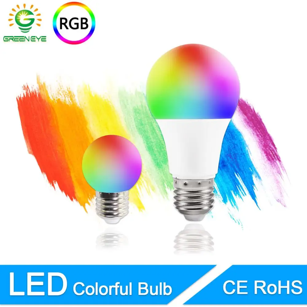 

Led rgb bulb lamp A60 G45 E27 led bulb 3W 7W Led lamp Colorful led light SMD 2835 220V Flashlight e27 led globe bulbs for home