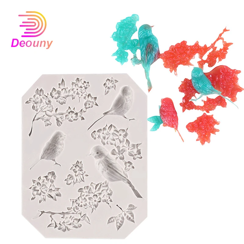 DEOUNY 3D Silicone Bird Cake Mold Cake DIY Decoration Tool Fudge Chocolate Baking Mold Magpie Bird Plum Blossom Branch Mould Hot
DEOUNY 3D Silicone Bird Cake Mold Cake DIY Decoration Tool Fudge Chocolate Baking Mold Magpie Bird Plum Blossom Branch Mould Hot