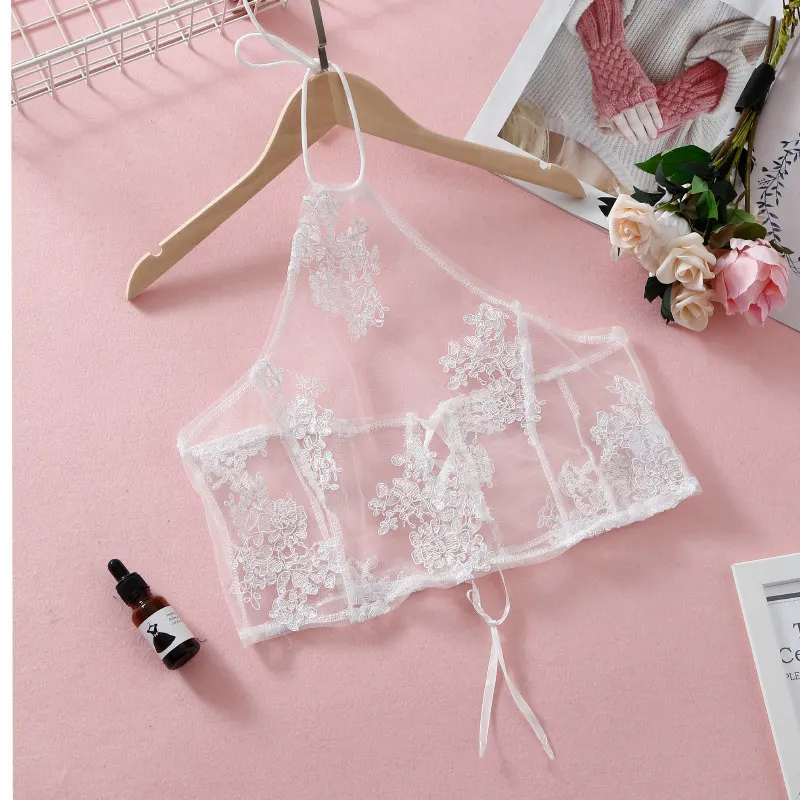 Sexy Perspective Embroidered Lace Navel Beach Vest Strap Female Neck Halter Jacket Crop Tops
Sexy Perspective Embroidered Lace Navel Beach Vest Strap Female Neck Halter Jacket Crop Tops